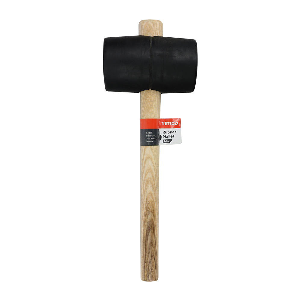 This is an image of Timco - Rubber Mallet - Black 24oz (1 Each Unit) 468268