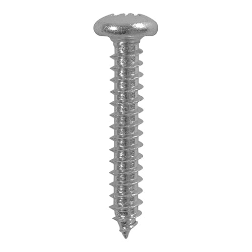 This is an image of Timco - Metal Tapping Screws - PZ - Pan - Self-Tapping - A2 Stainless Steel 4.8 x 38mm - (200 PCS Box) 4838CPASS