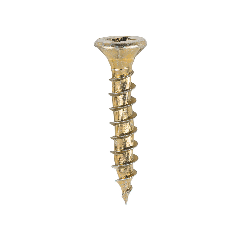 This is an image of Timco - Velocity Premium Multi-Use Screws - PZ - Double Countersunk - Yellow 5.0 x 30mm - (200 PCS Box) 50030VY