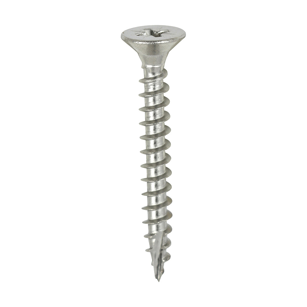 This is an image of Timco - Classic Multi-Purpose Screws - PZ - Double Countersunk - A4 Stainless Steel 5.0 x 40mm - (200 PCS Box) 50040CLA4