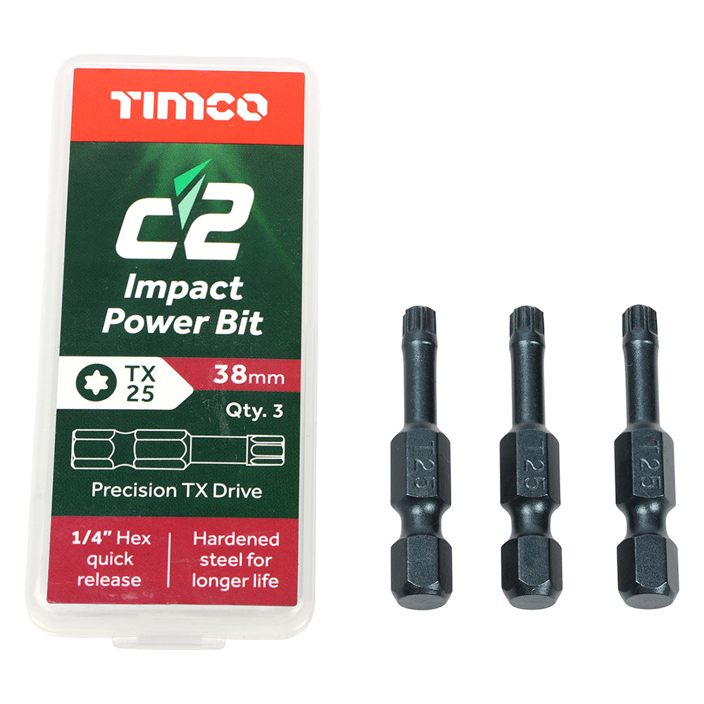 This is an image of Timco - C2 Clamp-Fix Screws - TX - Double Countersunk with Ribs - Twin-Cut - Yellow 5.0 x 50mm - (600 PCS Tub) 50050C2CTUB