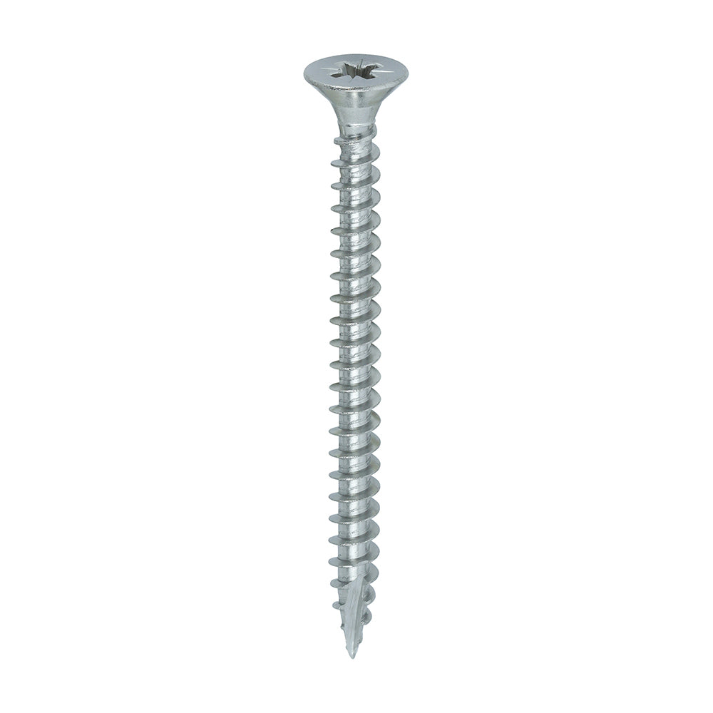 This is an image of Timco - Classic Multi-Purpose Screws - PZ - Double Countersunk - A4 Stainless Steel 5.0 x 60mm - (200 PCS Box) 50060CLA4
