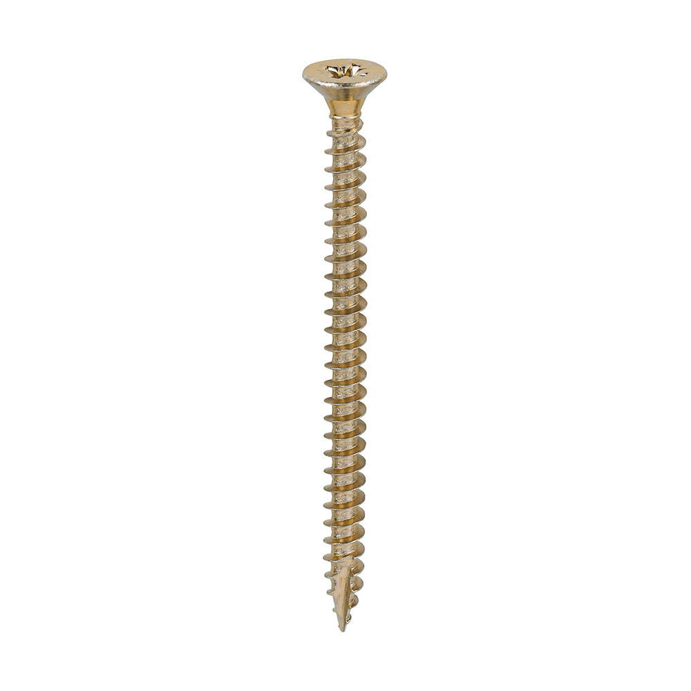 This is an image of Timco - Classic Multi-Purpose Screws - PZ - Double Countersunk - Yellow 5.0 x 70mm - (200 PCS Box) 50070CLAF