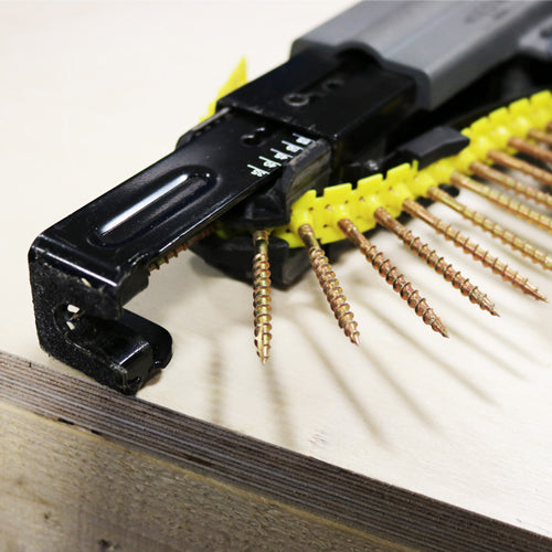 This is an image of Timco - Solo Collated Chipboard & Woodscrews - PH - Double Countersunk - Yellow 4.2 x 50mm - (1000 PCS Box) 50SCOLY