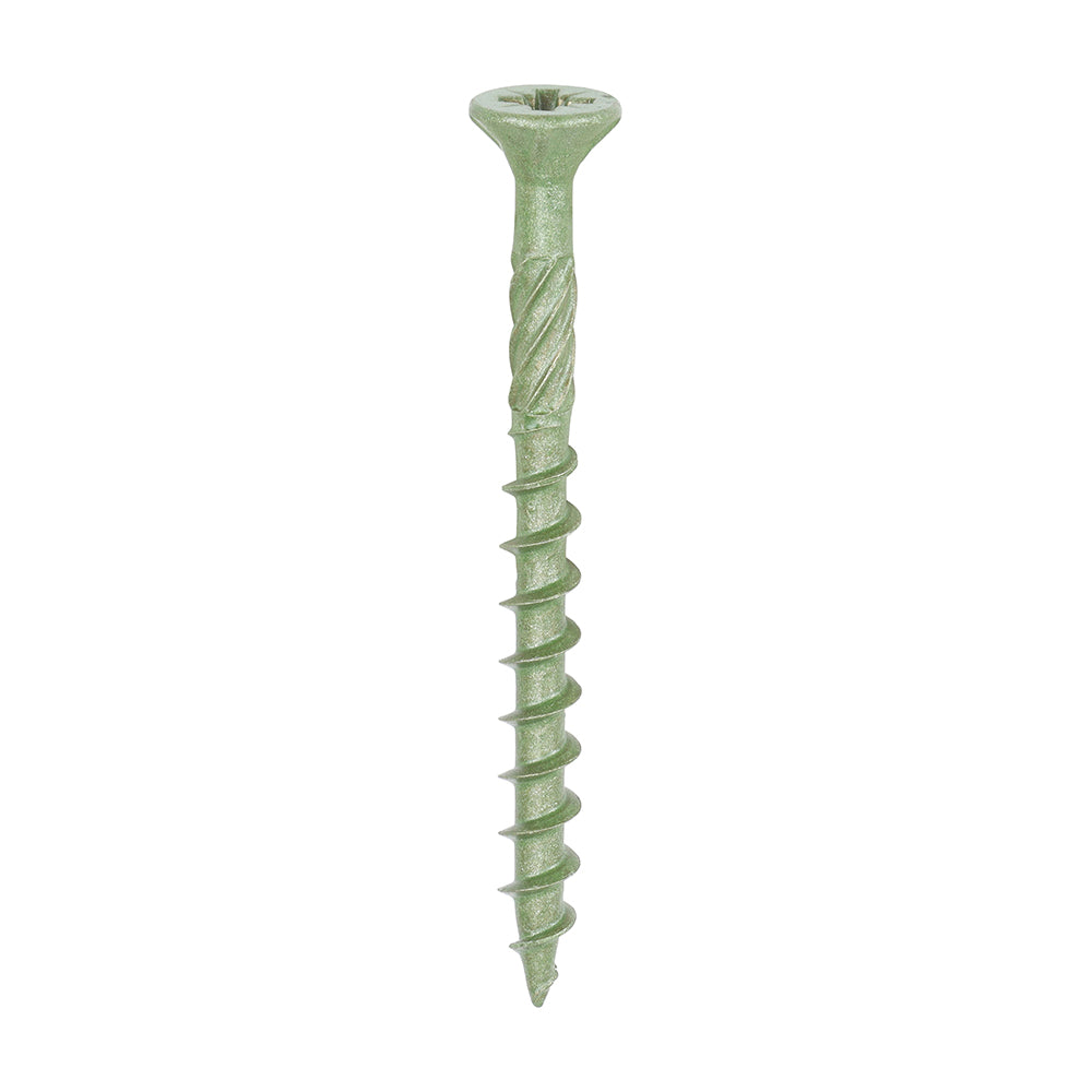 This is an image of Timco - Decking Screws - PZ - Double Countersunk - Exterior - Green 4.5 x 50mm - (2000 PCS Tub) 50TDECK2000