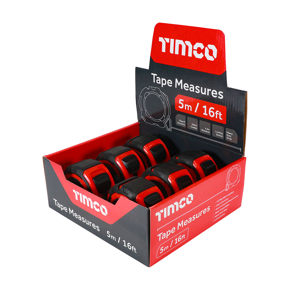 This is an image of Timco - Tape Measure 5m/16ft x 25mm 5MTAPEM
