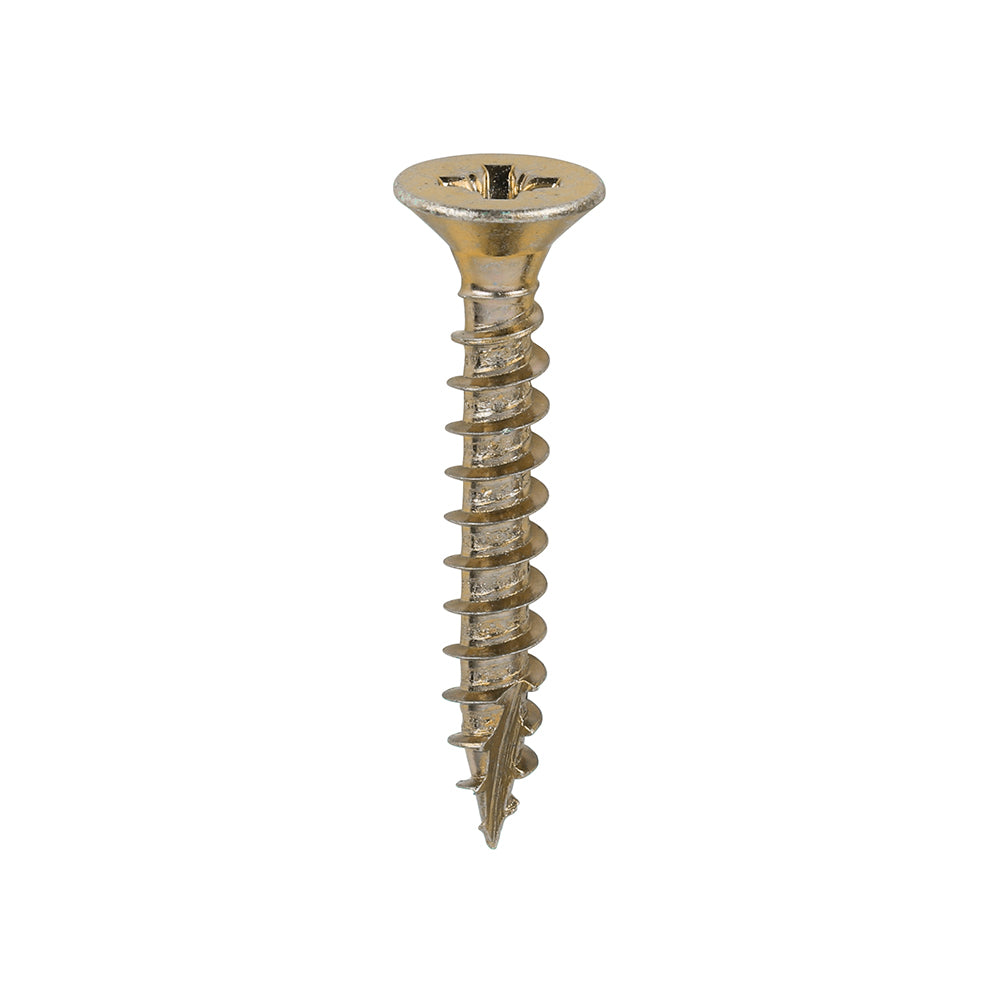 This is an image of Timco - Classic Multi-Purpose Screws - PZ - Double Countersunk - Yellow 6.0 x 40mm - (200 PCS Box) 60040CLAF