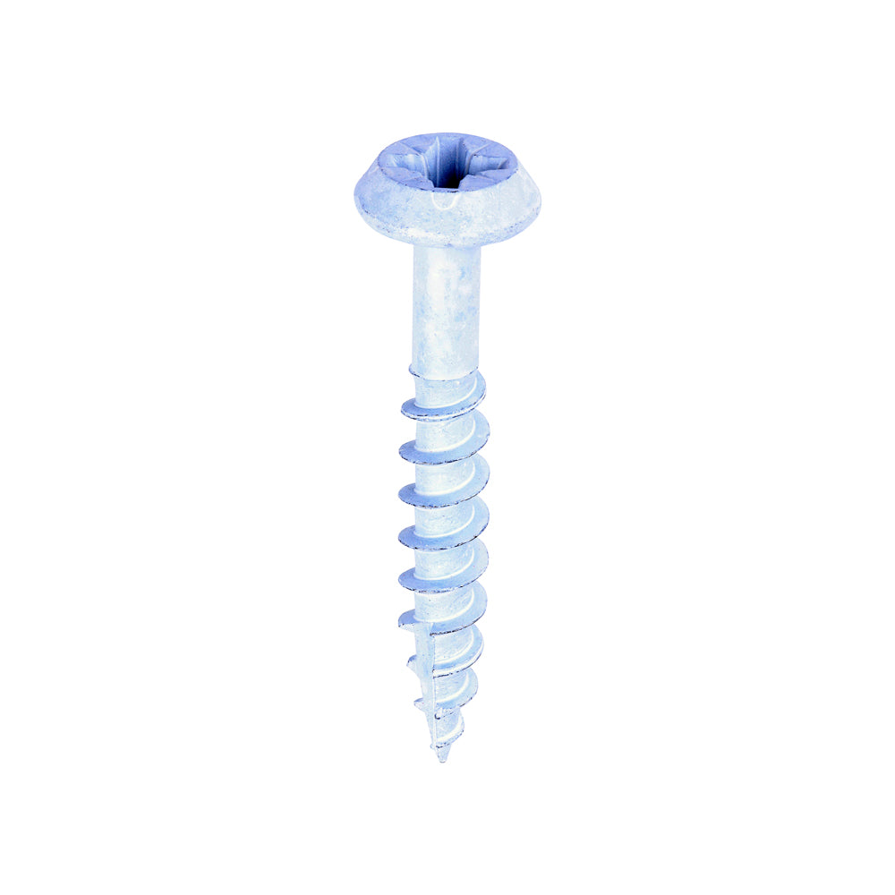 This is an image of Timco - Rainwater Screws - PZ - Low Profile Pan - Exterior - White 6.0 x 40mm - (200 PCS Box) 60040CLARWBX