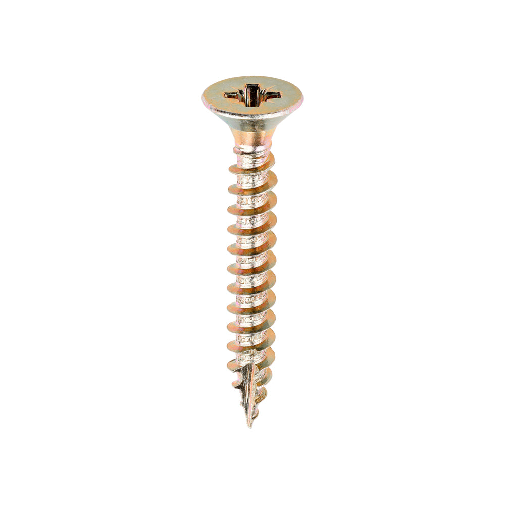 This is an image of Timco - Classic Multi-Purpose Screws - PZ - Double Countersunk - Yellow 6.0 x 45mm - (200 PCS Box) 60045CLAF