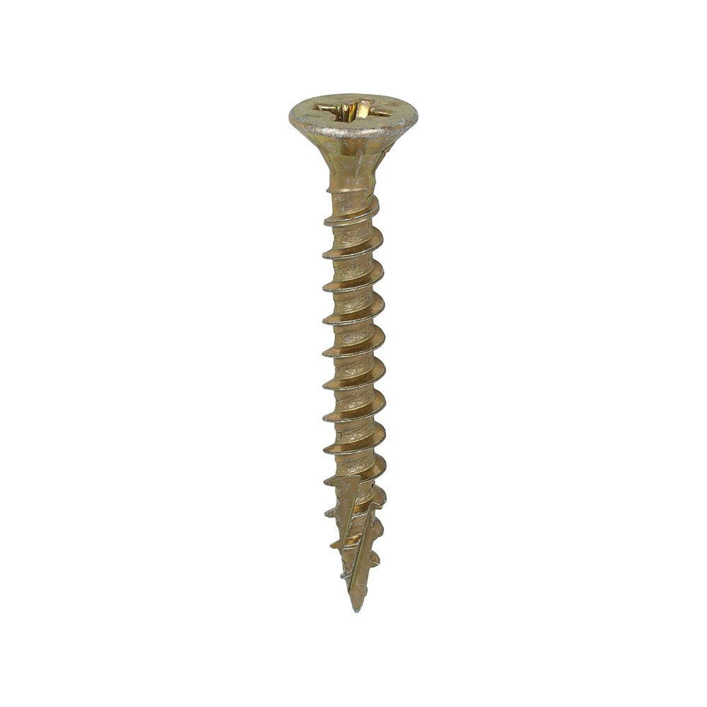 This is an image of Timco - C2 Strong-Fix Screws - PZ - Double Countersunk - Twin-Cut - Yellow 6.0 x 50mm - (200 PCS Box) 60050C2