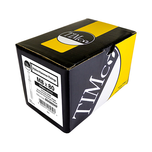 This is an image of Timco - Nylon Hammer Fixing - PZ - Zinc 6.0 x 50mm - (200 PCS Box) 60050HF