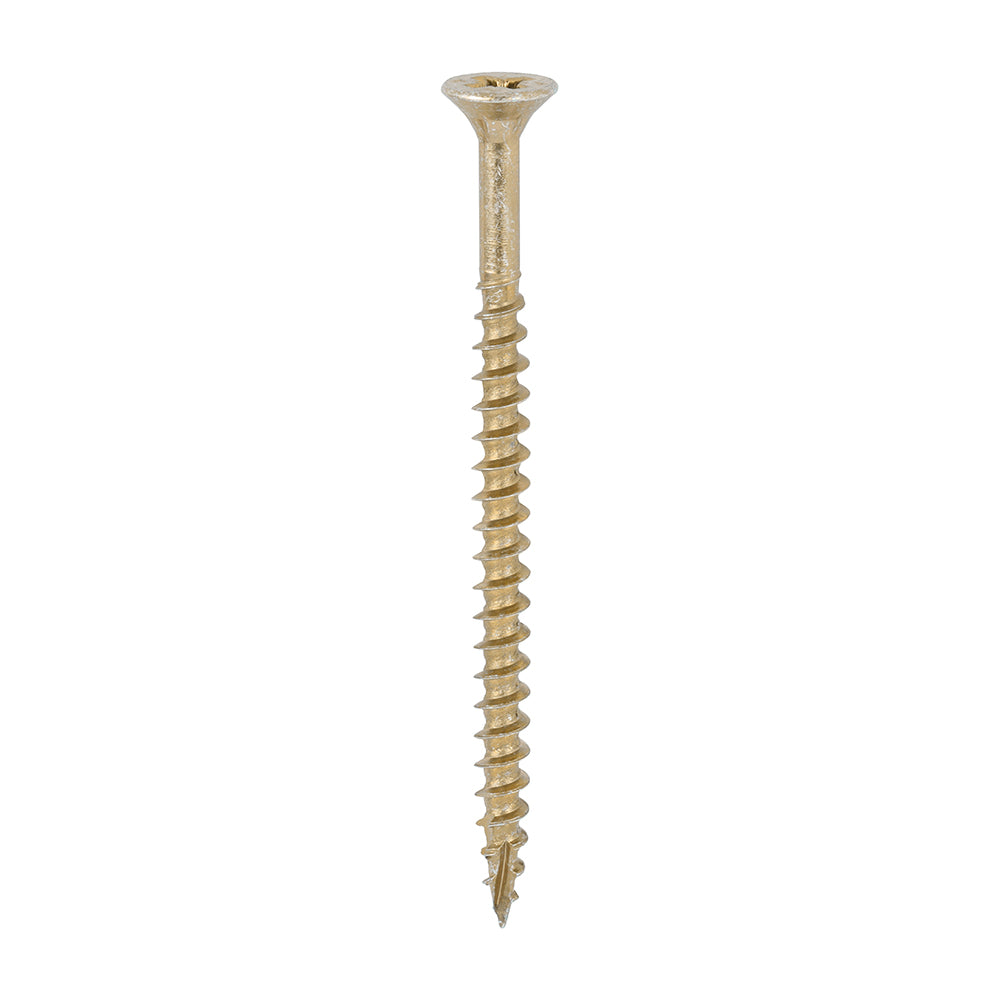 This is an image of Timco - C2 Strong-Fix Screws - PZ - Double Countersunk - Twin-Cut - Yellow 6.0 x 90mm - (100 PCS Box) 60090C2