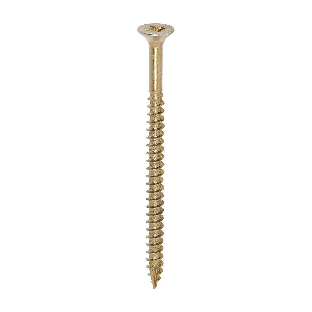 This is an image of Timco - Classic Multi-Purpose Screws - PZ - Double Countersunk - Yellow 6.0 x 90mm - (100 PCS Box) 60090CLAF