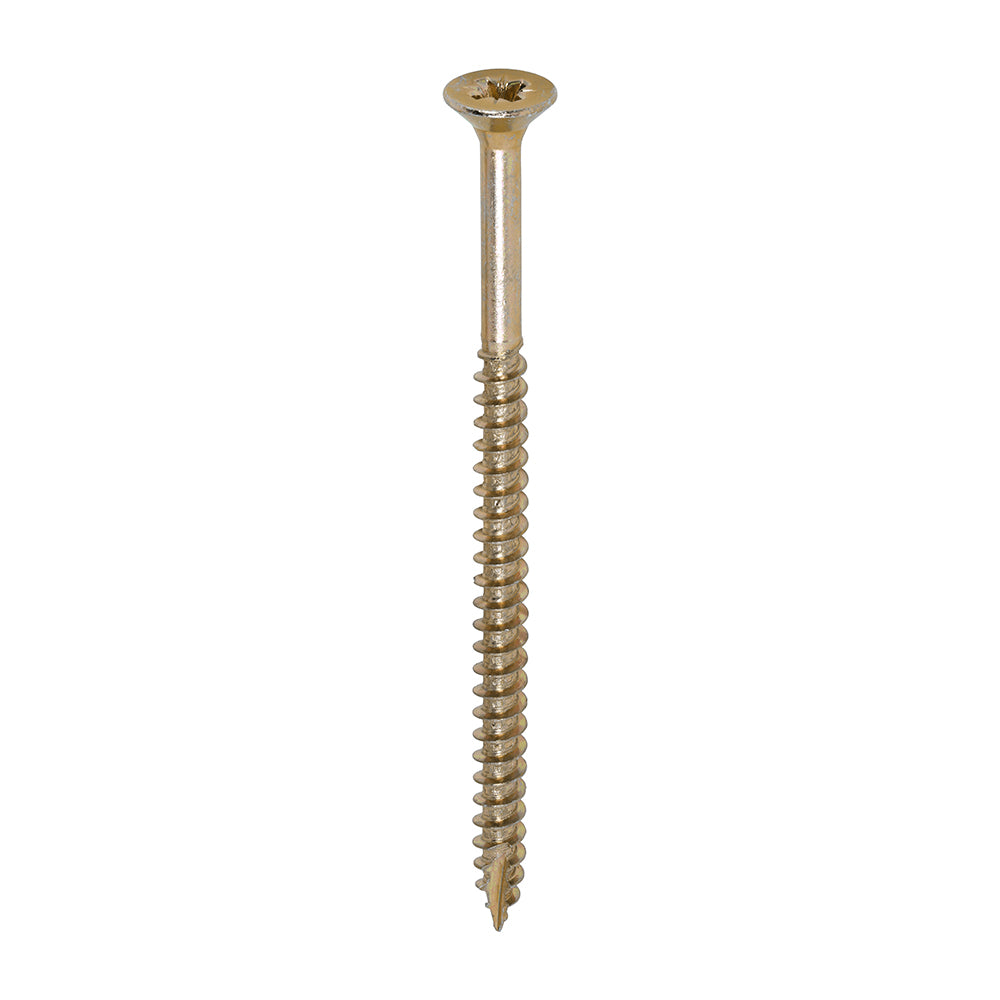 This is an image of Timco - Classic Multi-Purpose Screws - PZ - Double Countersunk - Yellow 6.0 x 100mm - (100 PCS Box) 60100CLAF