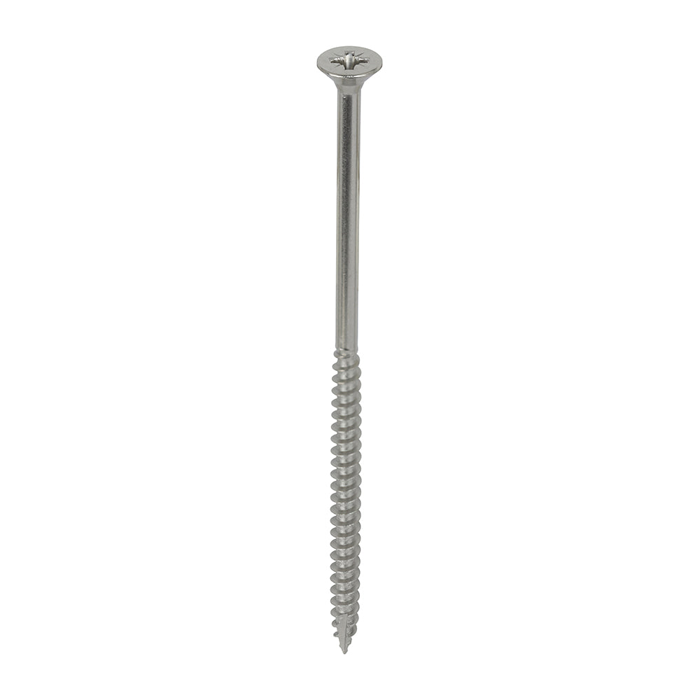 This is an image of Timco - Classic Multi-Purpose Screws - PZ - Double Countersunk - A4 Stainless Steel 6.0 x 130mm - (100 PCS Box) 60130CLA4