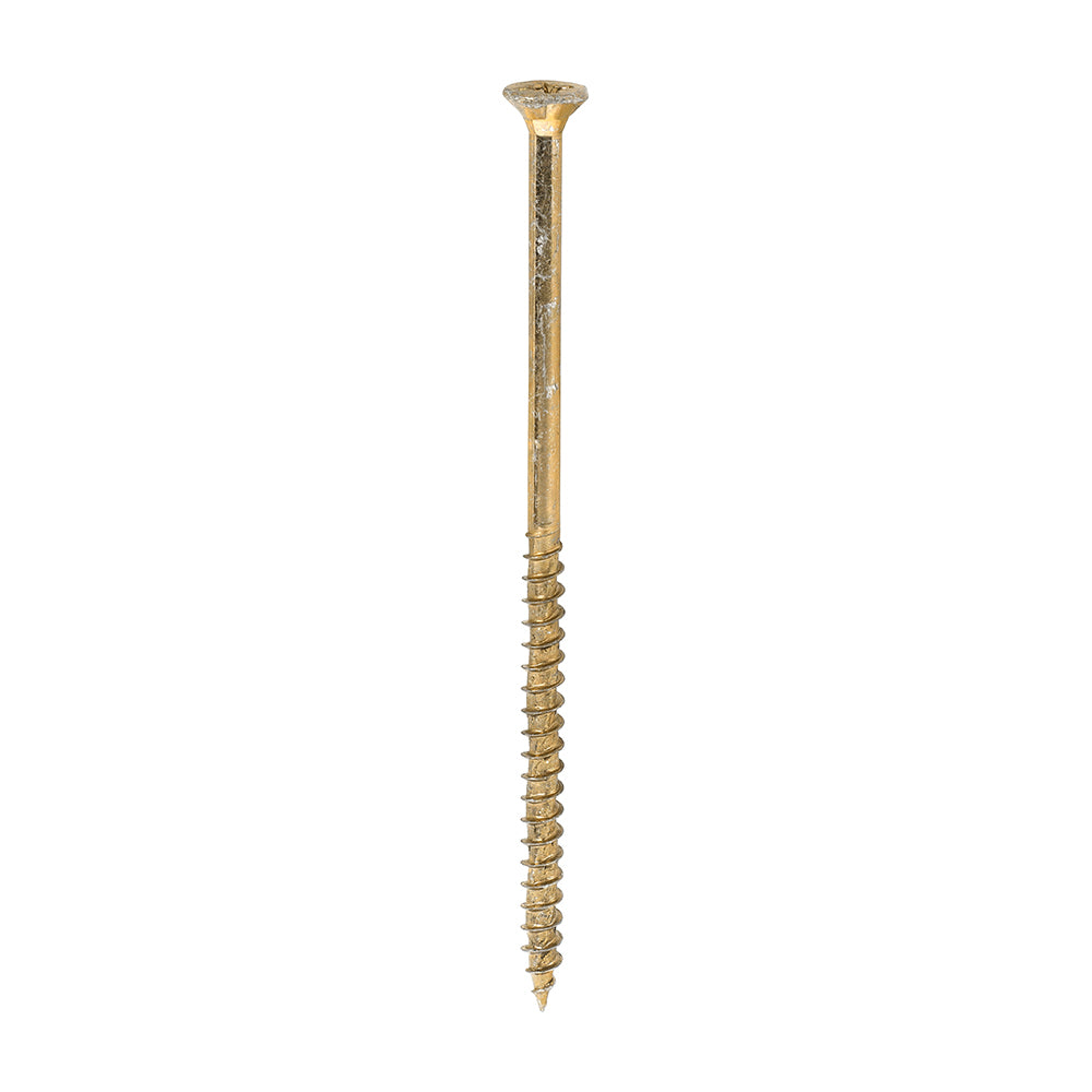 This is an image of Timco - Velocity Premium Multi-Use Screws - PZ - Double Countersunk - Yellow 6.0 x 130mm - (100 PCS Box) 60130VY