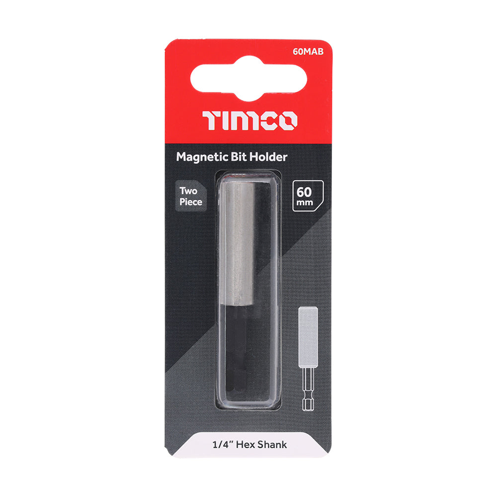 This is an image of Timco - Two Piece Magnetic Adaptor 1/4 x 60 (1 Each Mini Bit Pack) 60MAB