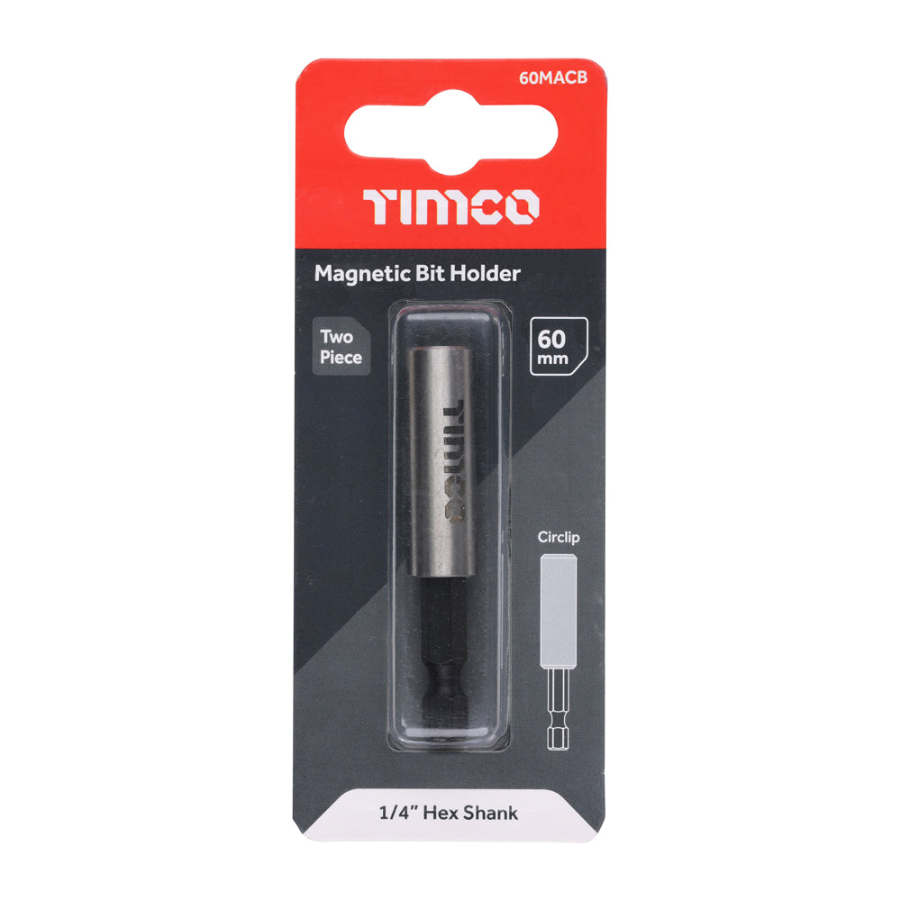 This is an image of Timco - Two Piece Magnetic Adaptor - Circlip 1/4 x 60 (1 Each Blister Pack) 60MACB