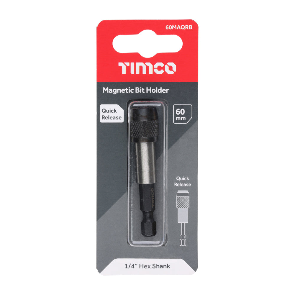 This is an image of Timco - Quick Release Magnetic Adaptor 1/4 x 60 (1 Each Blister Pack) 60MAQRB