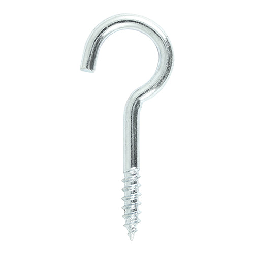 This is an image of Timco - Screw Hooks - Zinc 60mm - (4 PCS TIMpac) 60SHP