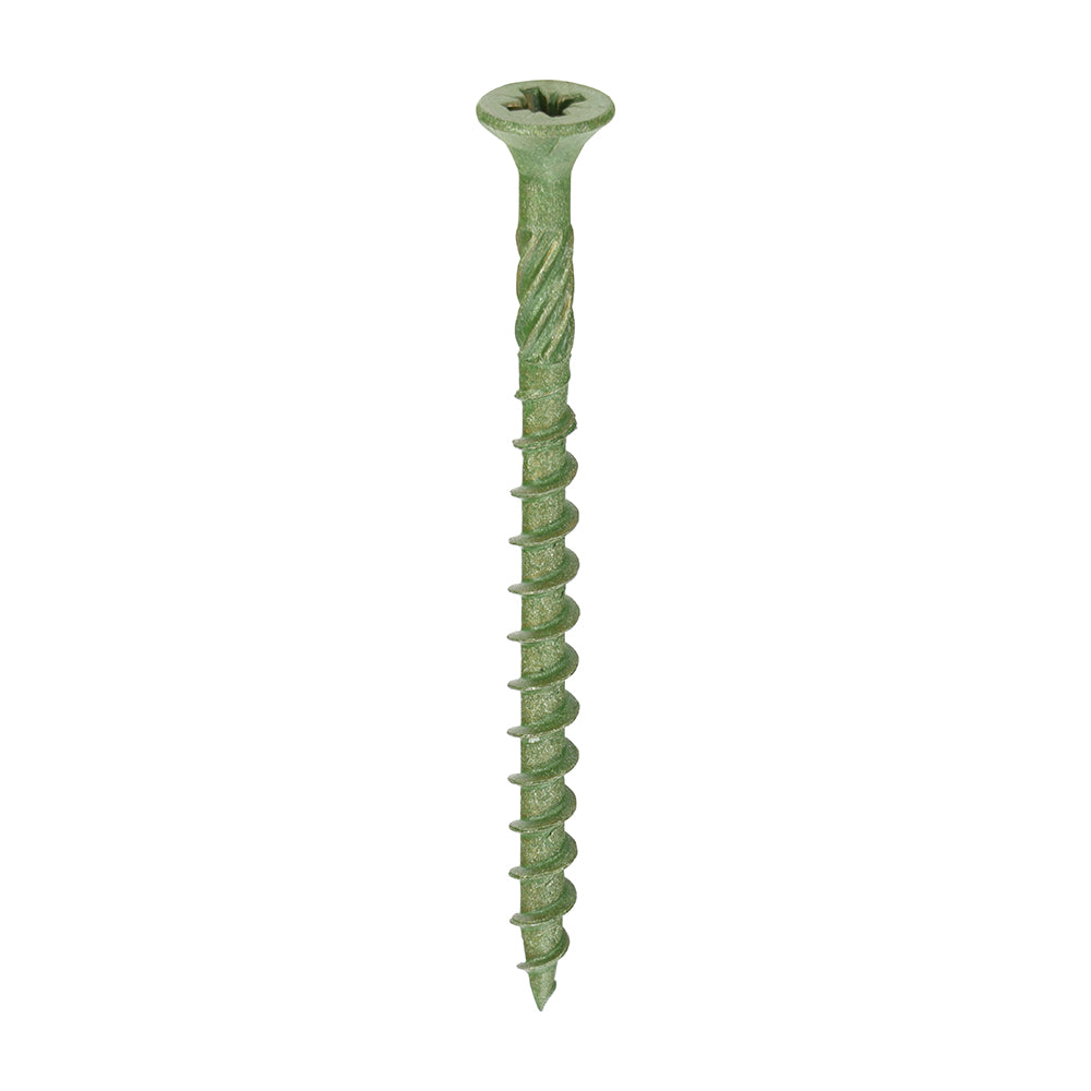 This is an image of Timco - Decking Screws - PZ - Double Countersunk - Exterior - Green 4.5 x 60mm - (1500 PCS Tub) 60TDECK1500