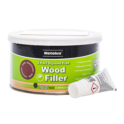 This is an image of Timco - Metolux 2 Part Styrene Free Wood Filler - Redwood 770ml (1 Each Tin) 65444