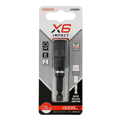 This is an image of Timco - Impact Quick Release Adaptor 65mm (1 Each Blister Pack) 65MAQX6