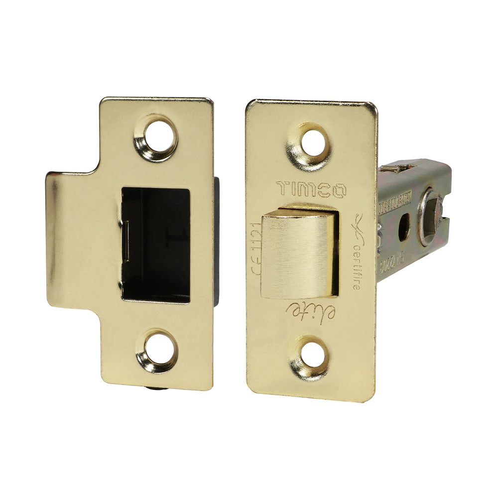 This is an image of Timco - Tubular Latch - Electro Brass 76 case / 57 backset (1 Each TIMbag) 675555P