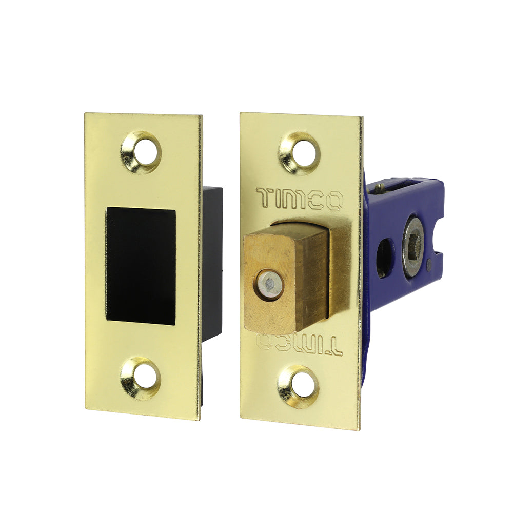 This is an image of Timco - Architectural Tubular Deadbolt - Electro Brass & Satin Nickel 65.5 case / 45 backset (1 Each Plain Bag) 675999