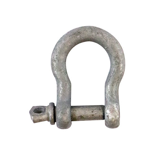 This is an image of Timco - Bow Shackles - Hot Dipped Galvanised 6mm (20 Pieces Plain Bag) 6BSB