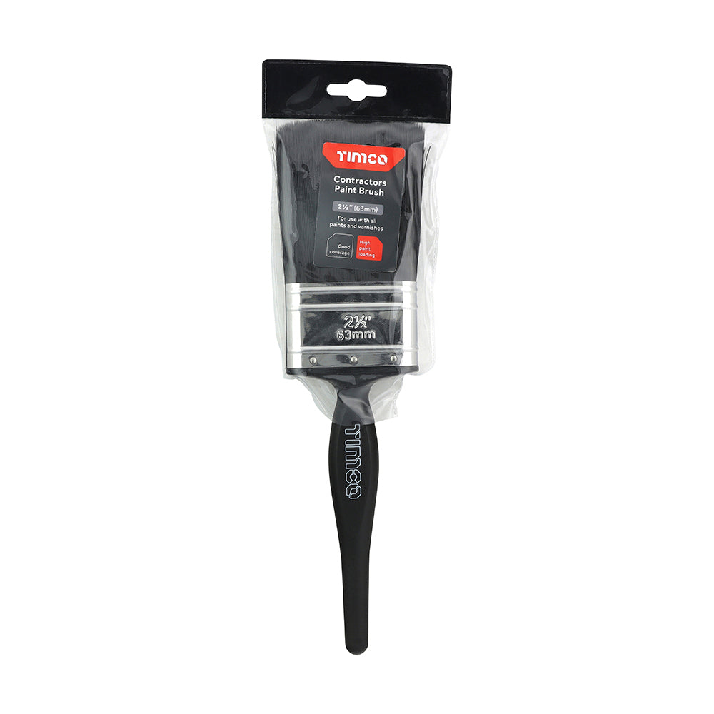 This is an image of Timco - Contractors Paint Brush 2 1/2" (1 Each Plastic Header) 720158