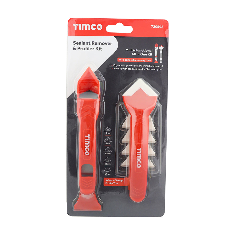 This is an image of Timco - Sealant Remover and Profiler Kit 7pcsmm (7 Pieces Backing Card) 720592