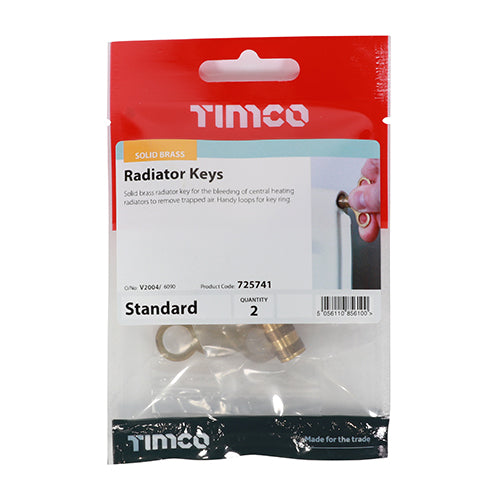 This is an image of Timco - Radiator Keys Standard - (2 PCS TIMpac) 725741