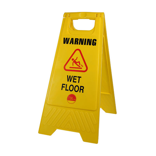 This is an image of Timco - A-Frame Safety Sign - Warning Wet Floor 610 x 300 x 30 (1 Each Bag) 747753
