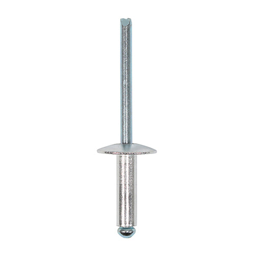 This is an image of Timco - Rivets - Flange Head - Aluminium 4.8 x 16mm - (250 PCS Box) 748735