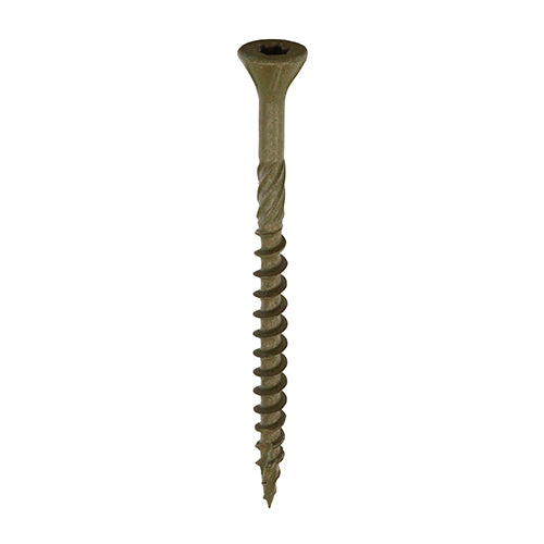 This is an image of Timco - C2 Deck-Fix Screws - TX - Countersunk with Ribs - Twin-Cut - Green 4.5 x 75mm - (120 PCS TIMbag) 75C2DB