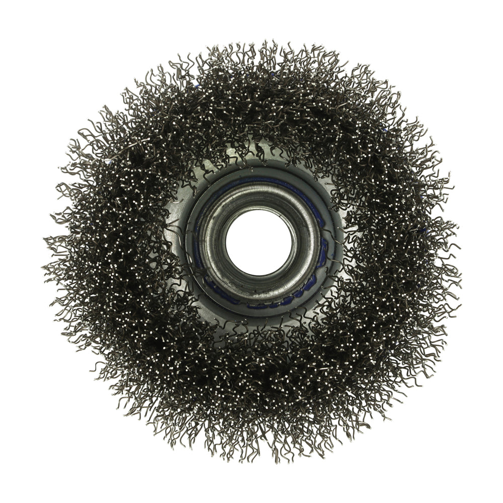 This is an image of Timco - Angle Grinder Cup Brush - Crimped Stainless Steel 75mm (1 Each Blister Pack) 75TCCSS