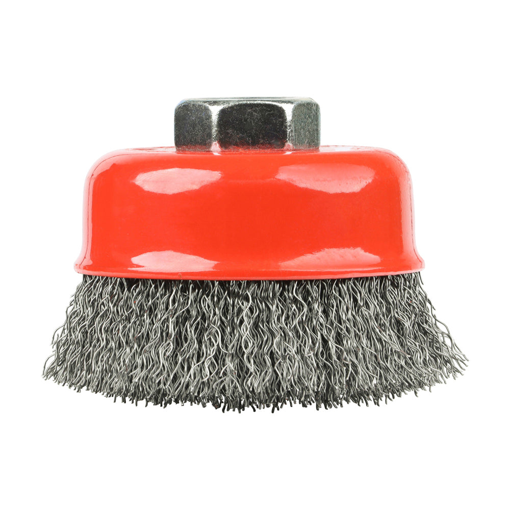 This is an image of Timco - Angle Grinder Cup Brush - Crimped Steel Wire 75mm (1 Each Blister Pack) 75TCC