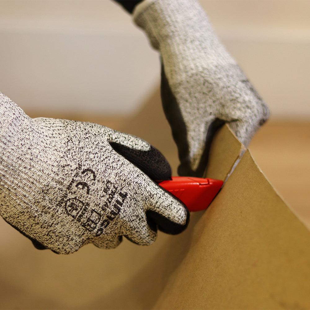 This is an image of Timco - High Cut Gloves - PU Coated HPPE Fibre with Glass Fibre Medium (1 Pairs Backing Card) 770885