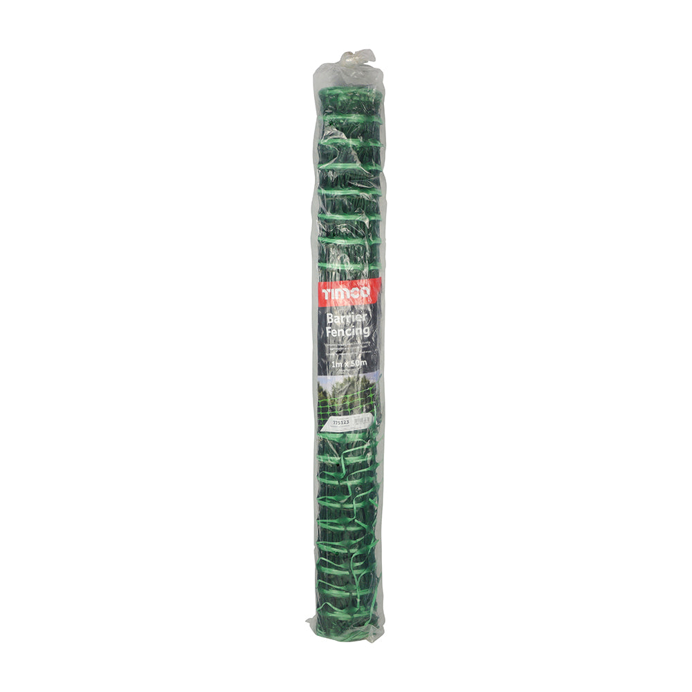 This is an image of Timco - Barrier Fencing - Green 1m x 50m (1 Each Bag) 775123