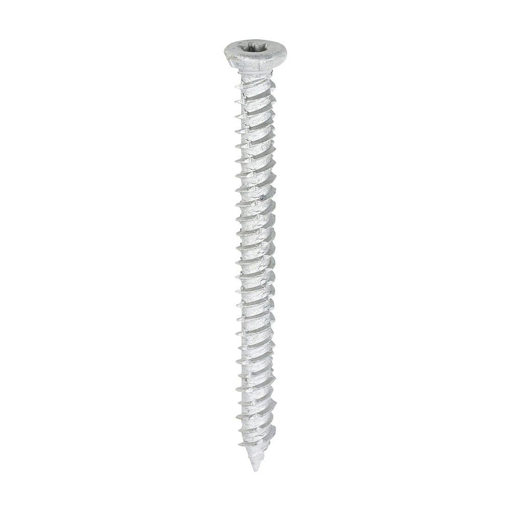 This is an image of Timco - Concrete Screw - TX - Flat Countersunk - Exterior - Silver 7.5 x 80mm - (100 PCS Box) 80TCONR