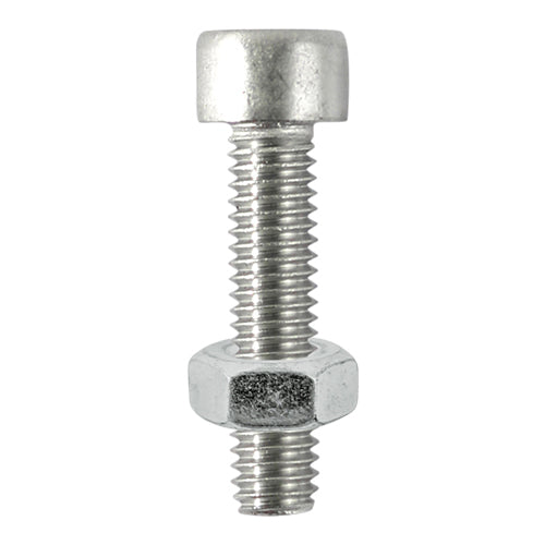 This is an image of Timco - Socket Screws & Hex Nuts - Cap - Stainless Steel M8 x 25mm - (4 PCS TIMpac) 825CAPSSP