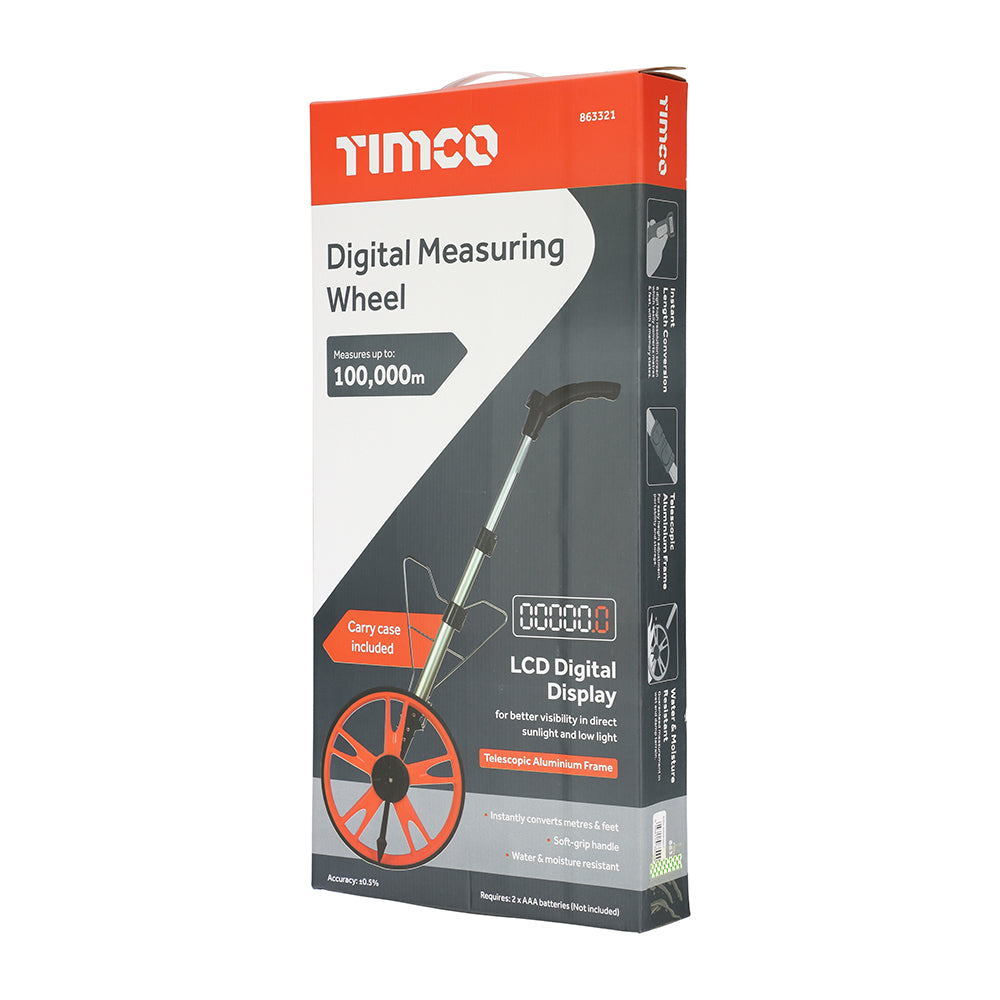 This is an image of Timco - Measuring Wheel - Digital Up to 100,000m (1 Each Box) 863321