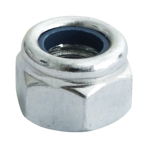 This is an image of Timco - Nylon Nuts - Type P - Zinc M8 - (10 PCS TIMpac) 8NPP