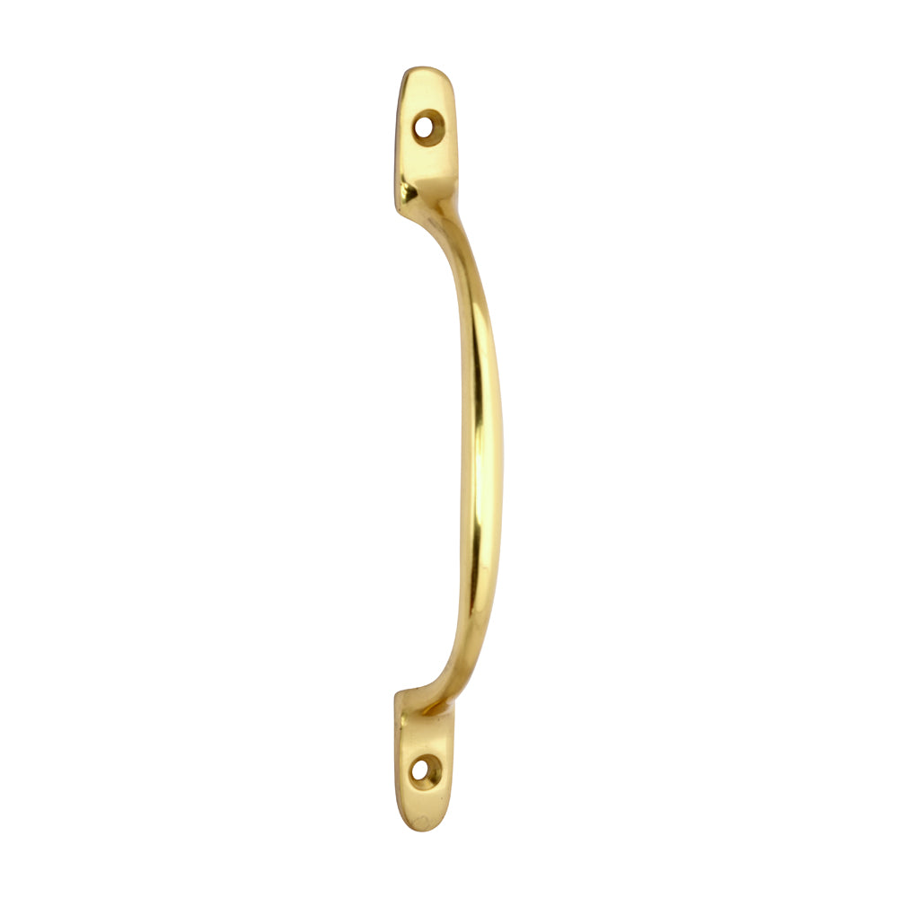 This is an image of Timco - Traditional Pattern Sash Pull Handle - Polished Brass 160mm (1 Each TIMpac) 949131P
