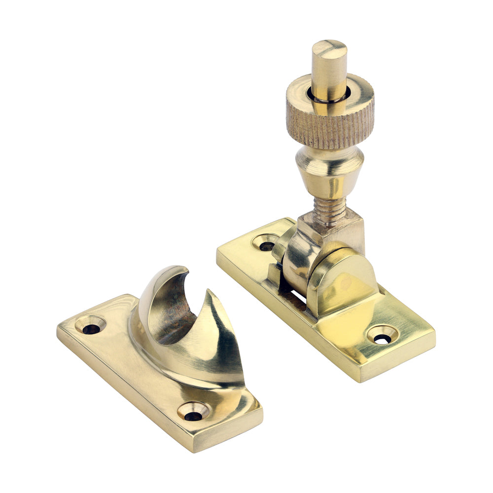 This is an image of Timco - Brighton Pattern Sash Fastener - Polished Brass 57 x 22 (1 Each TIMpac) 949155P