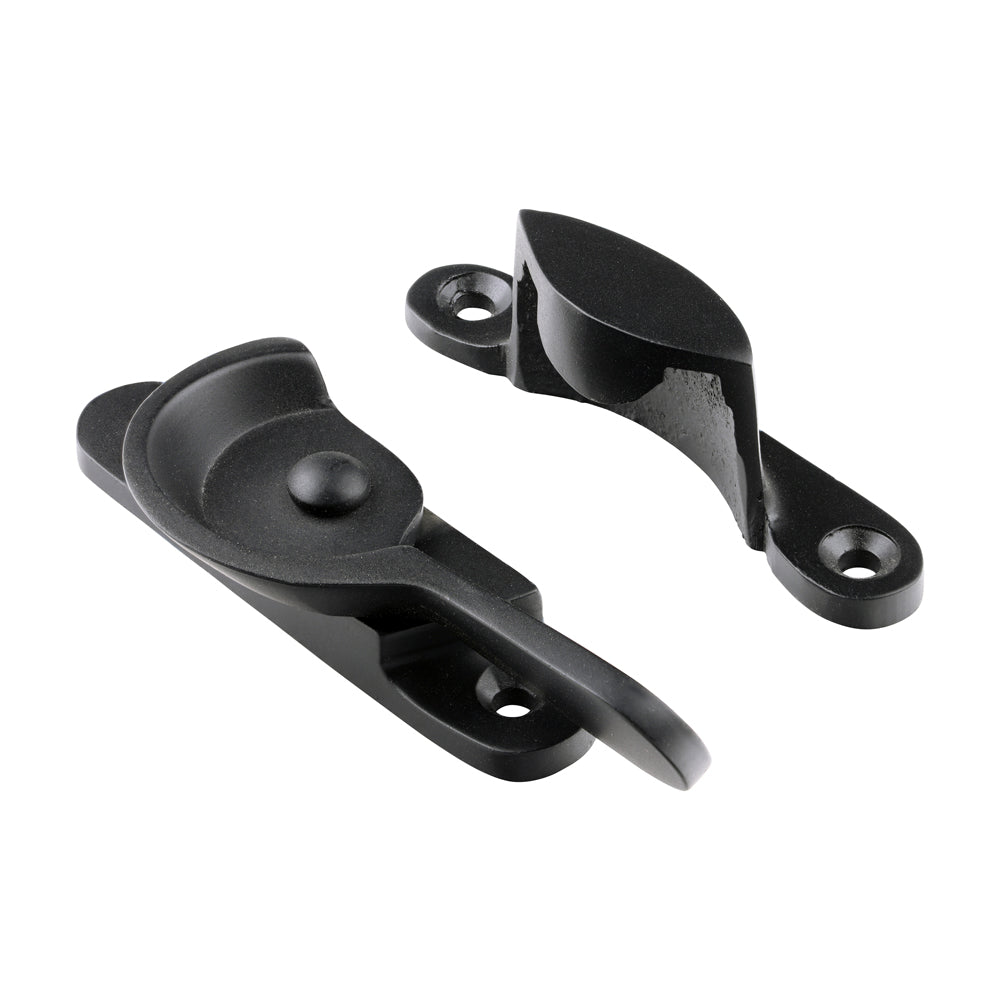 This is an image of Timco - Fitch Pattern Sash Fastener - Matt Black 68 x 14 (1 Each TIMpac) 949169P