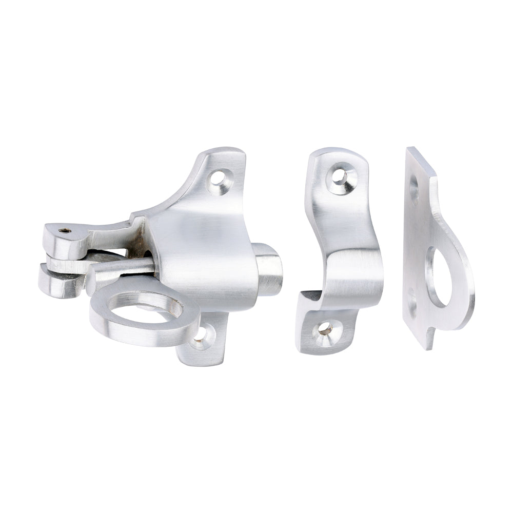 This is an image of Timco - Fanlight Catch - Satin Chrome 50 x 60 (1 Each TIMpac) 949181P