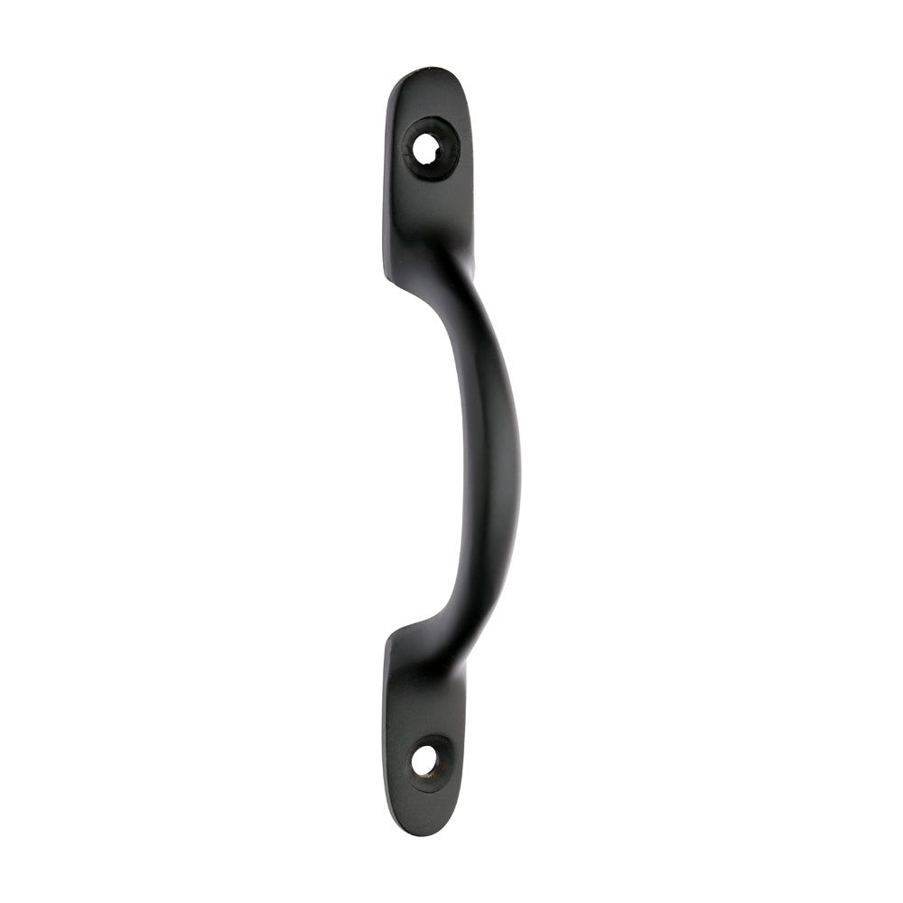 This is an image of Timco - Traditional Pattern Sash Pull Handle - Matt Black 100mm (1 Each Bag) 949322