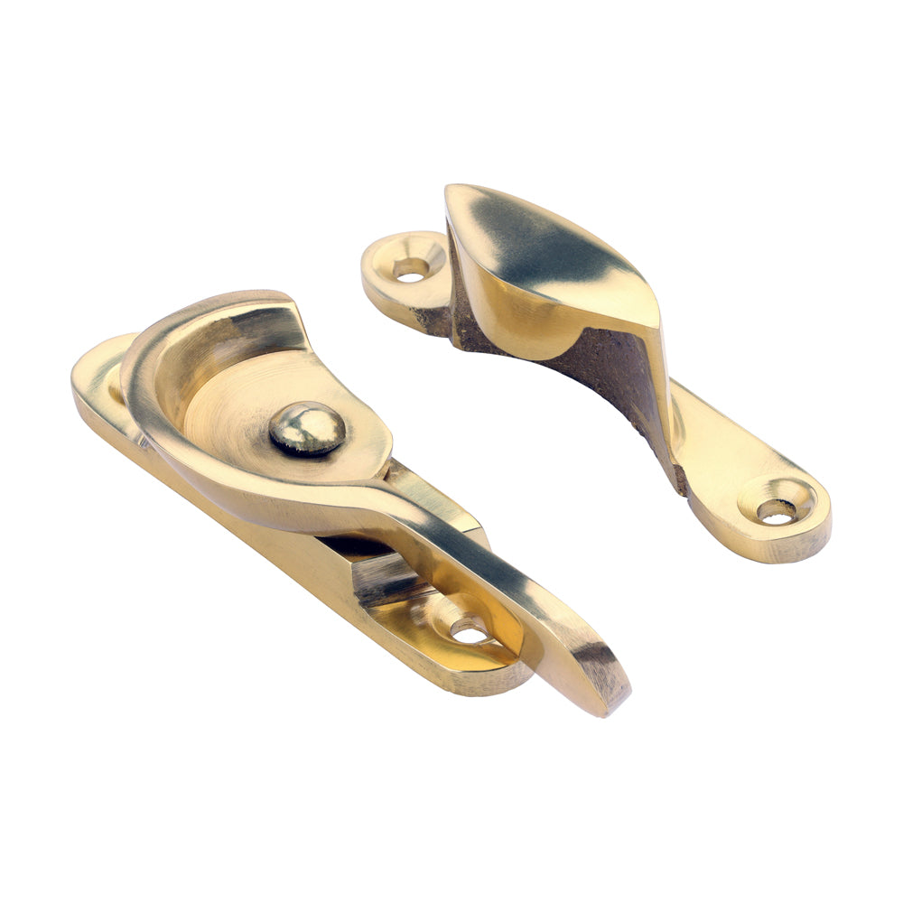 This is an image of Timco - Fitch Pattern Sash Fastener - Polished Brass 68 x 14 (1 Each Bag) 949982